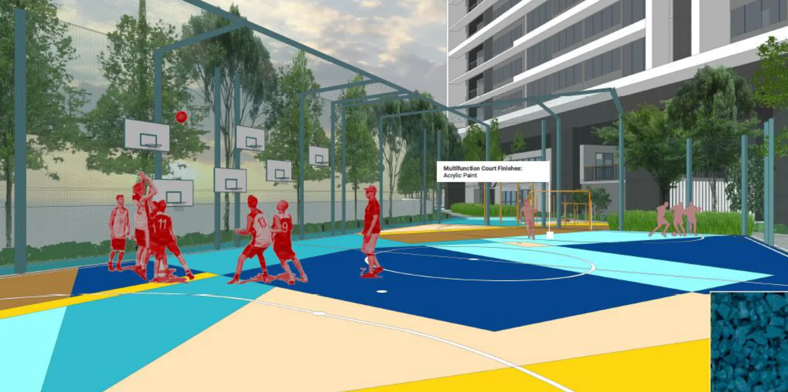 Visual konsep taman permainan dan gelanggang pelbagai guna di The Wyn