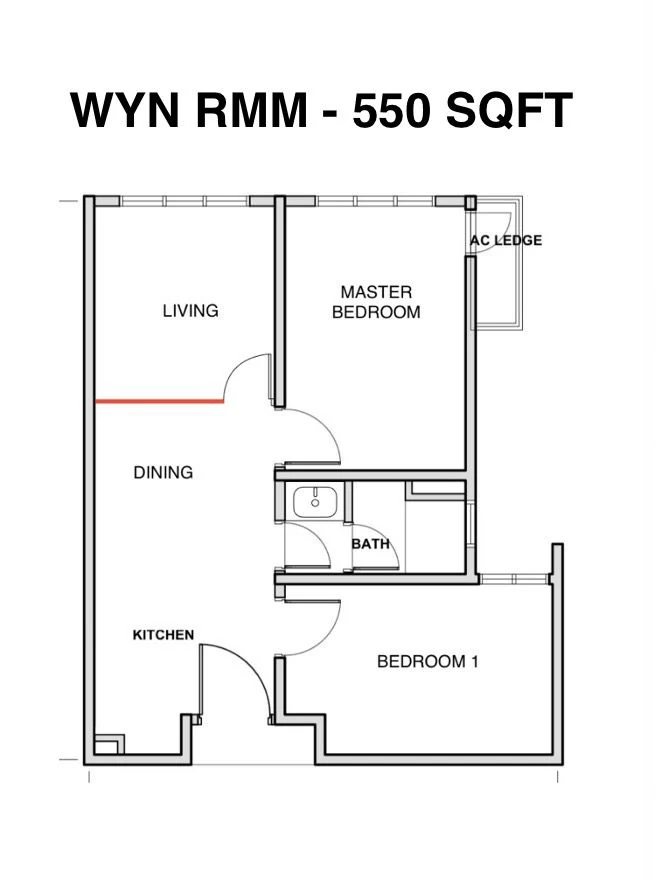 Pelan pembahagian ruang Type A The Wyn Residences