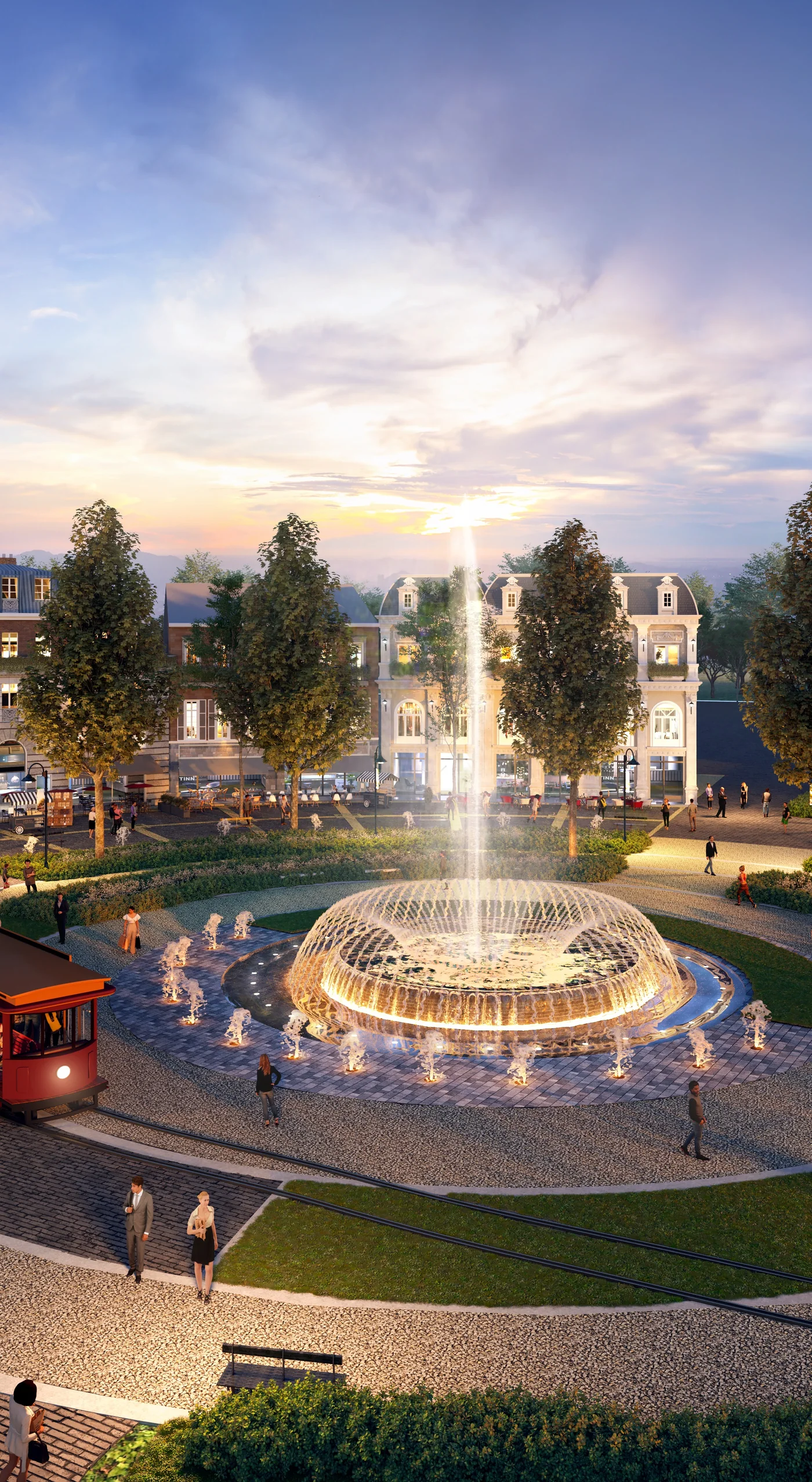 Cove Centrum central fountain artist impression