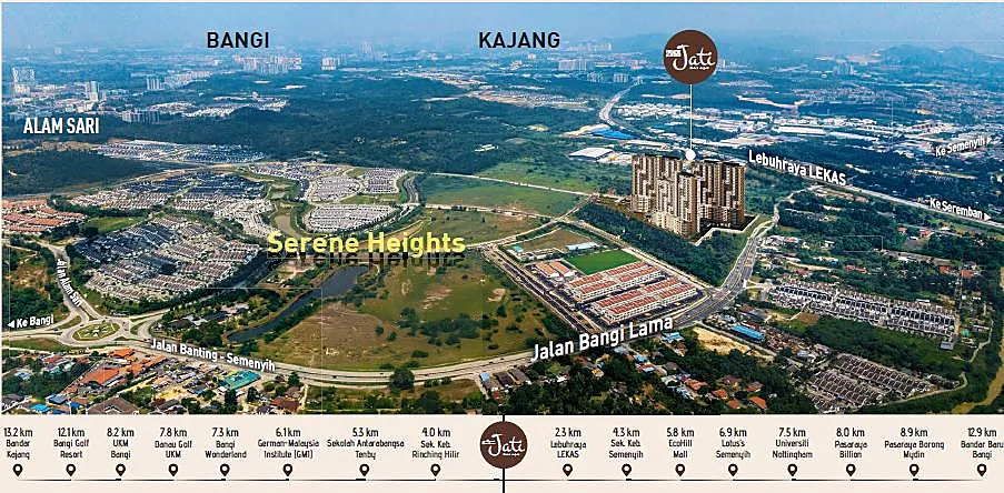 Lokasi umum Pangsapuri Selangorku Jati di Serene Heights Semenyih
