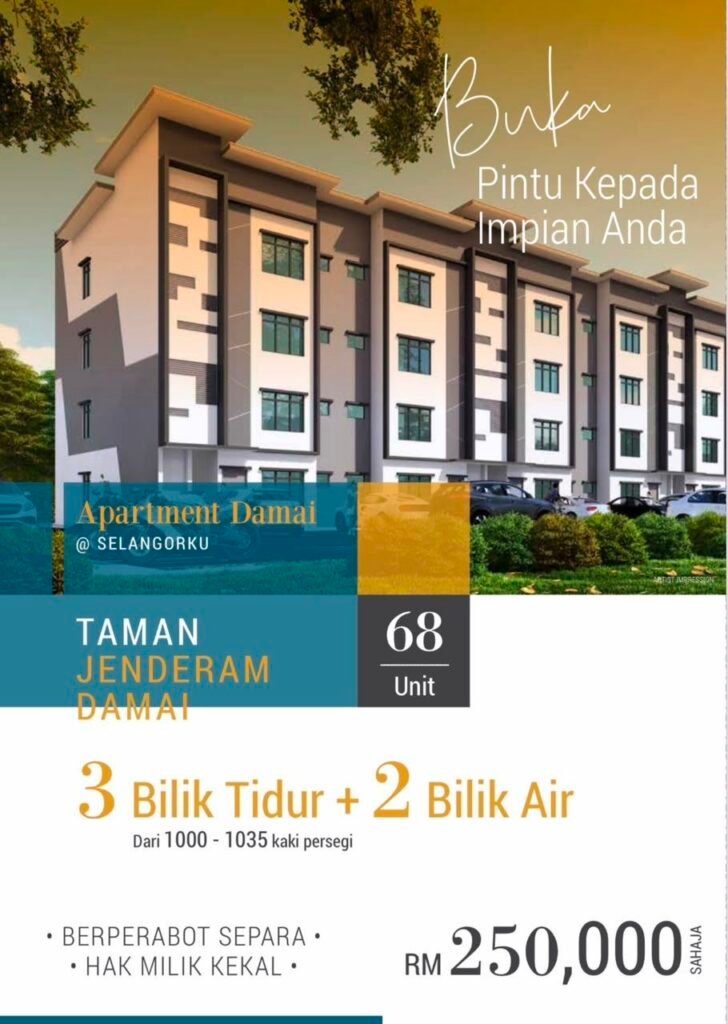 Poster promosi Apartment Damai Taman Jenderam Damai RSKU Dengkil