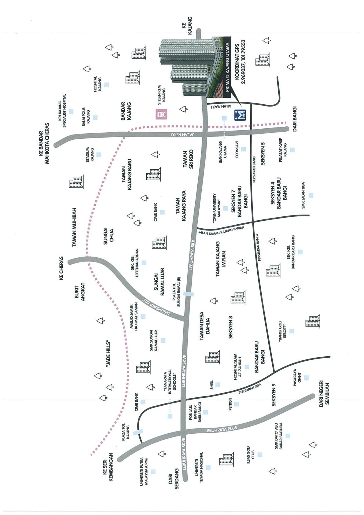 Lokasi PR1MA Kajang Utama