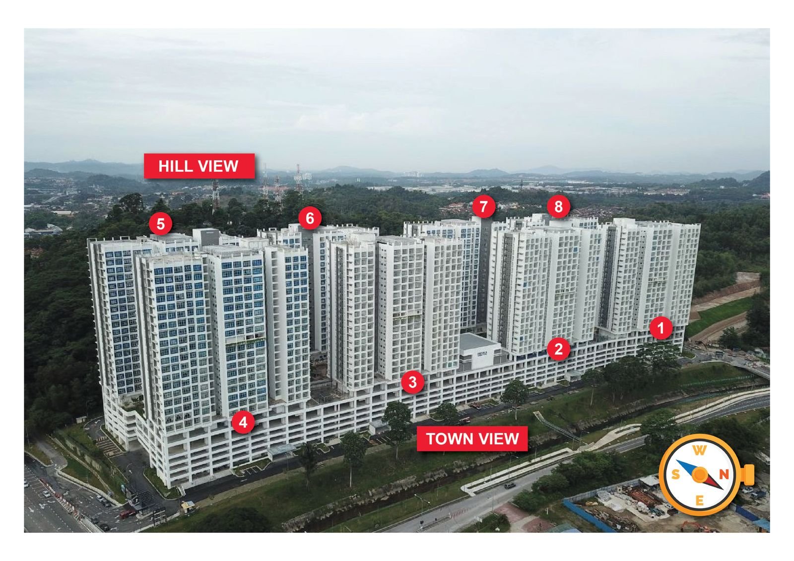 PR1MA Seremban Sentral apartment aerial view