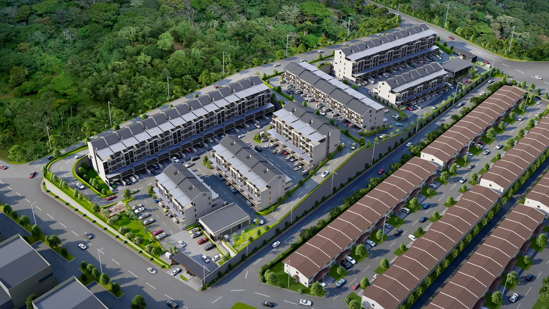 Pandangan udara pembangunan Residensi Lestari I