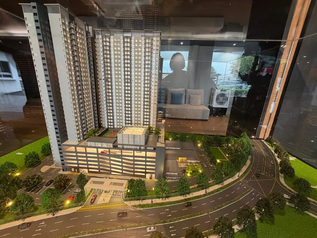 Model pembangunan Residensi MADANI Serunai dari sudut pintu masuk