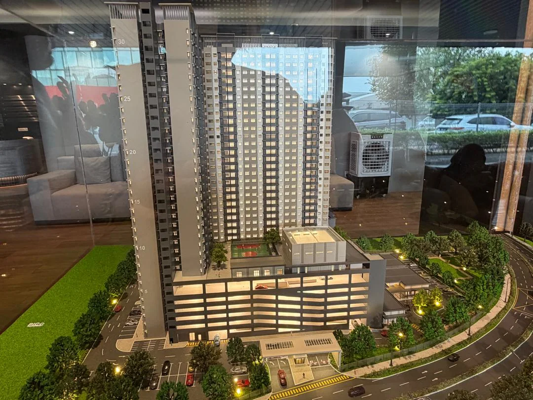 Model pembangunan Residensi MADANI Serunai dari hadapan