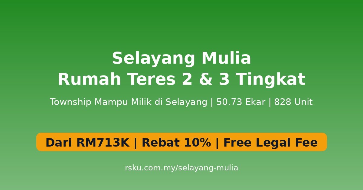 Selayang Mulia: Rumah Teres 2 3 Tingkat Mampu Milik di Selayang — Selayang