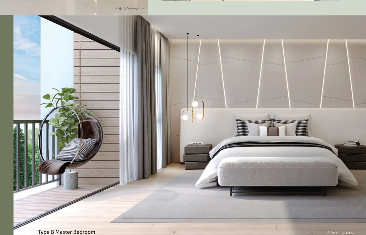 Artist’s impression bilik tidur utama Taman Pinggiran Cyber